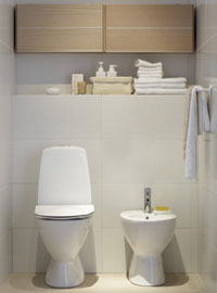 toalettstol och bidé i samma design