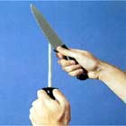 Vassare kniv med hjälp av skärpstål