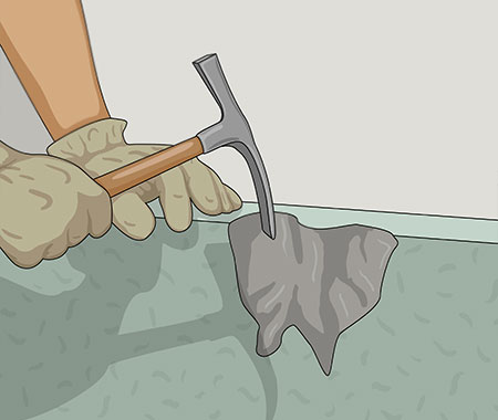 Använd en murarhamme för att se om putsen sitter löst